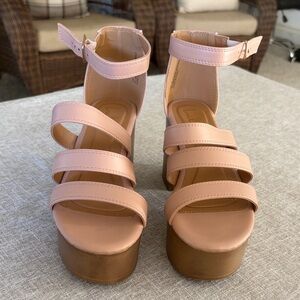 Lulu's Blush Pink Platform Sandals